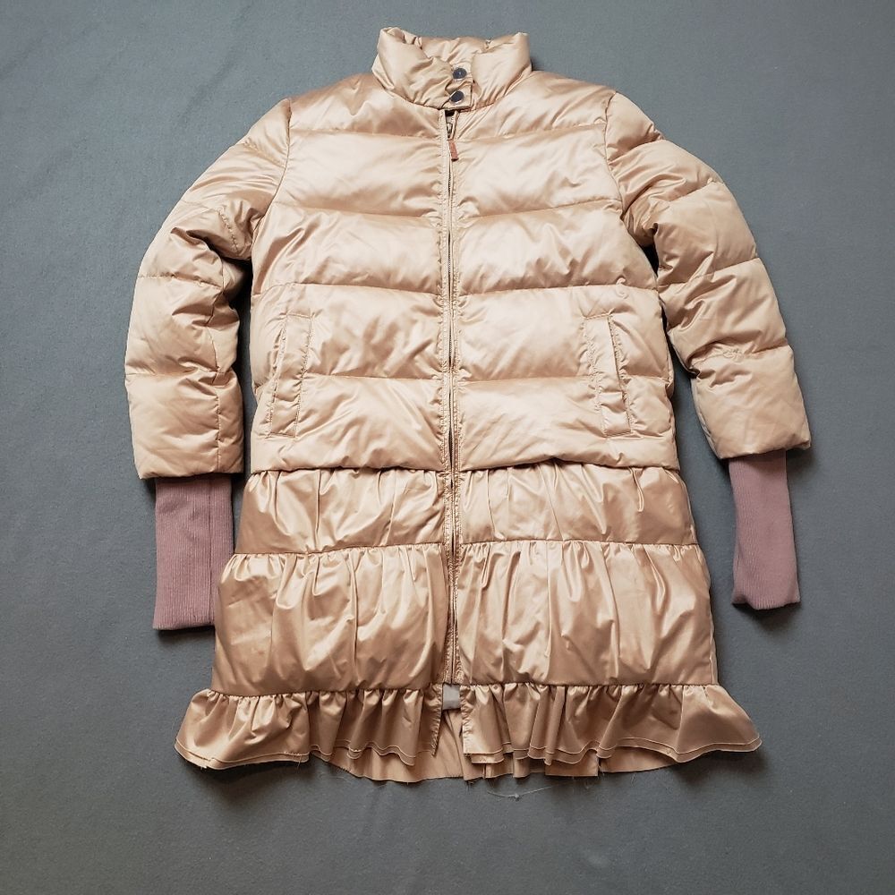 Funky unusual Puffer Jacket with ruffle / skirt